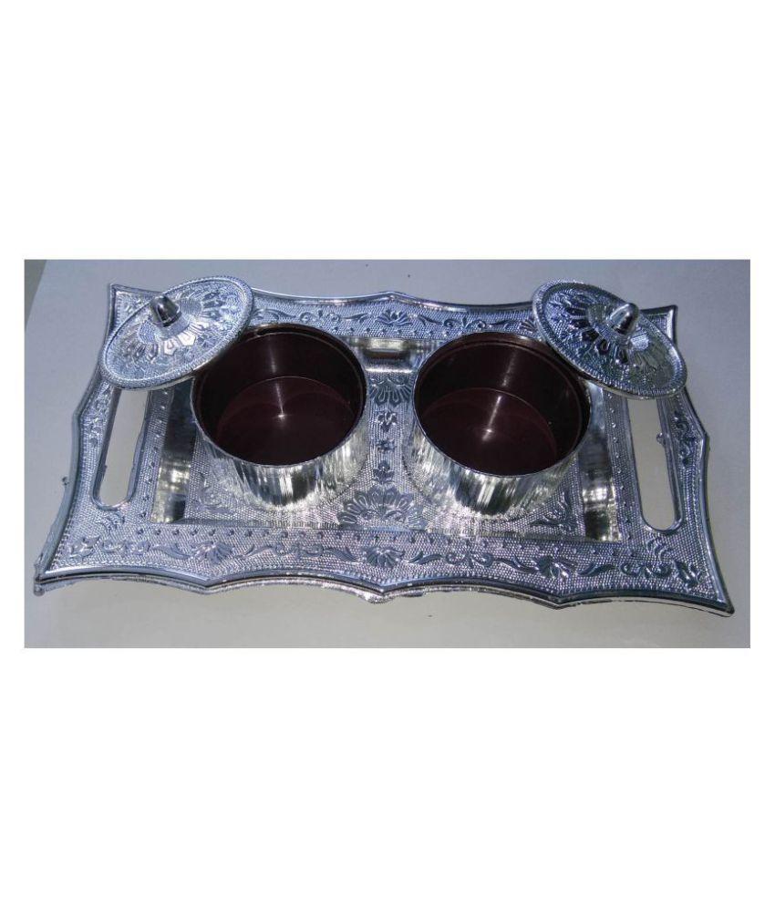 2227 Multipurpose Decorative Multi Storage Mukhwas Daniserving Tray