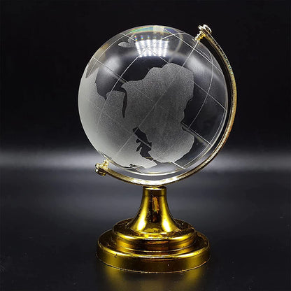 Crystal Globe with Golden Stand (50mm)