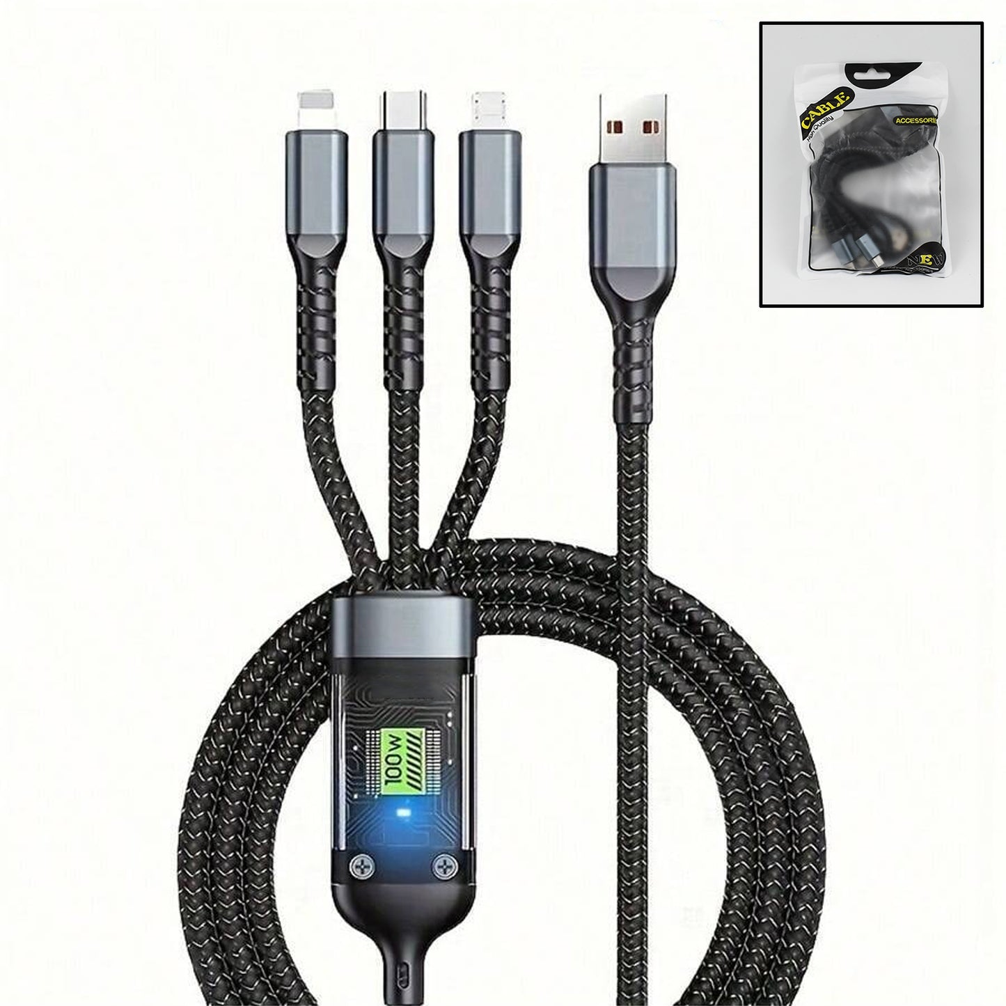 Super Fast 3-in-1 Charger Cable (100W)