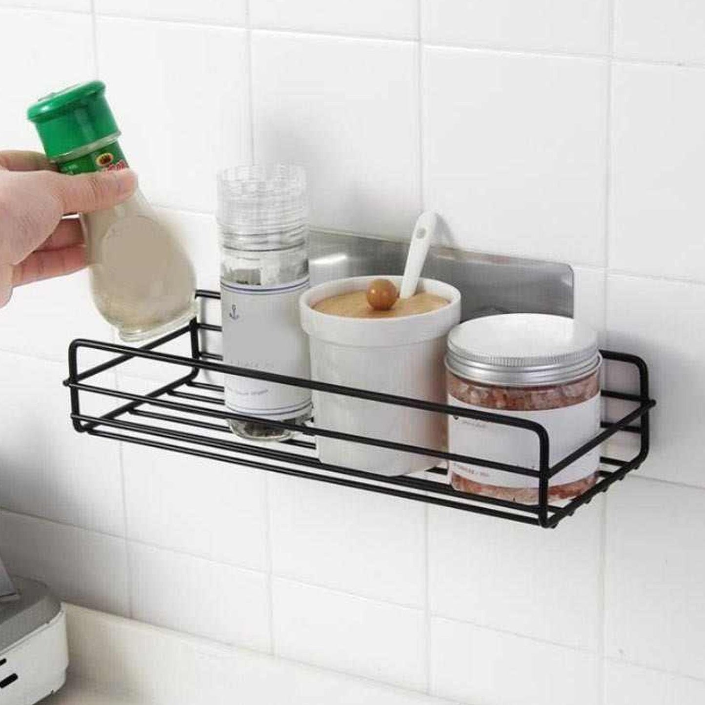 1764  Multipurpose Wall Mount Metal Bathroom Shelf And Rack For Home And Kitchen.