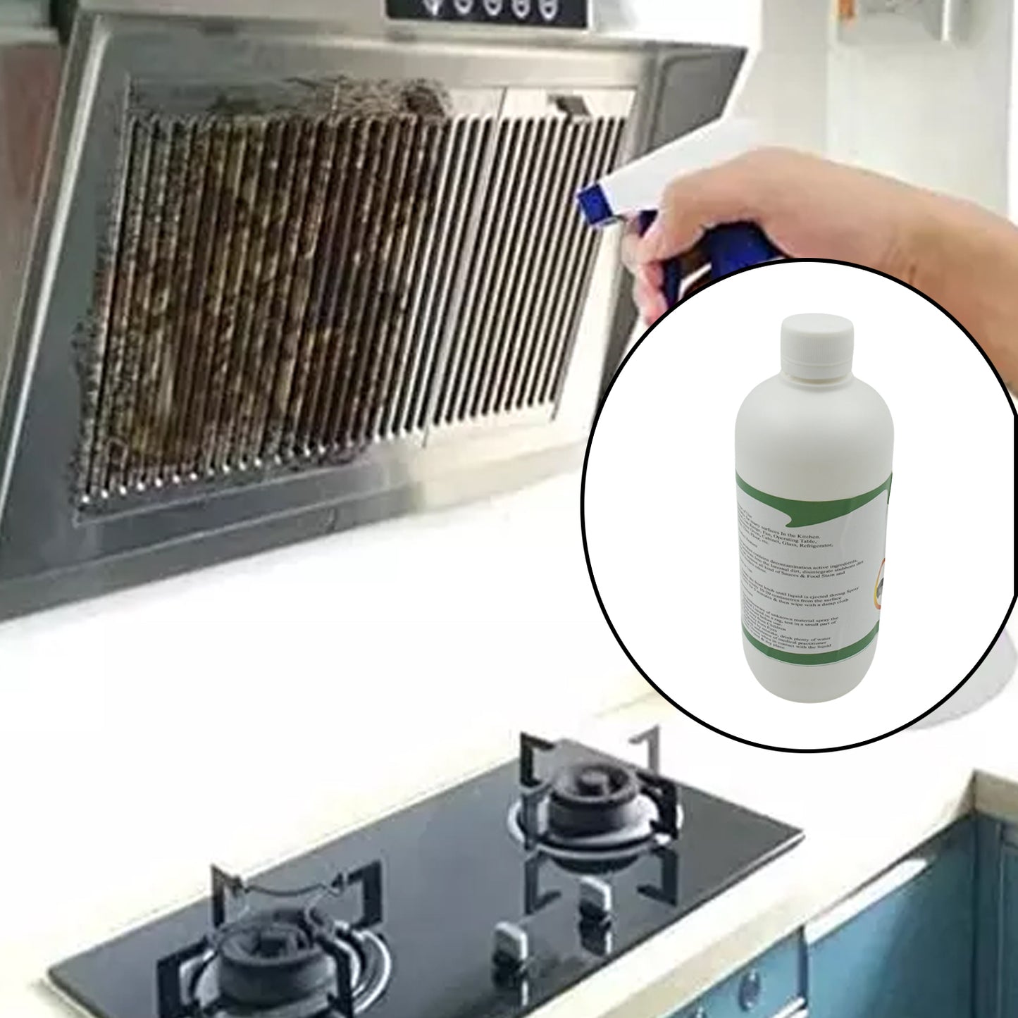 Non-Toxic Kitchen Grease & Oil Remover Spray (500ml)