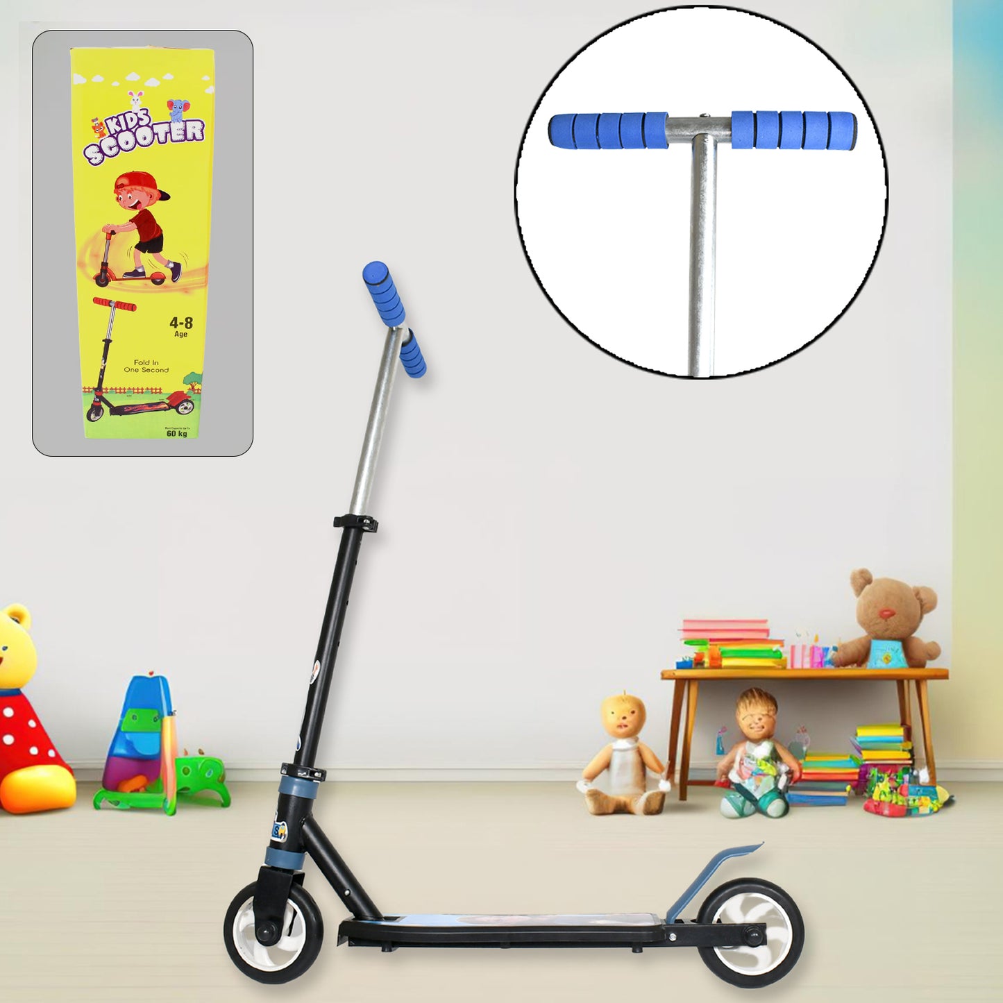 Foldable Kids Scooter with Height Adjustment (Ages 4-8)