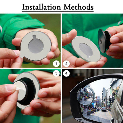 Blind Spot Convex Mirrors - 2-Pack for Cars