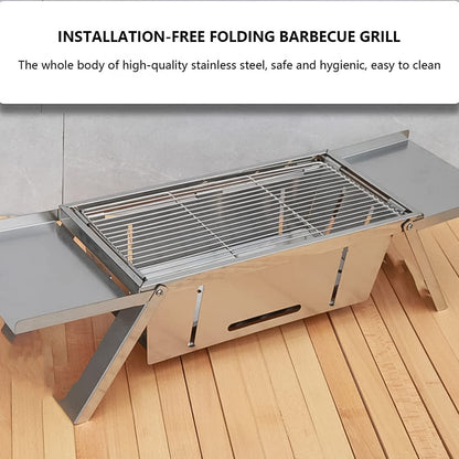 Travel-Friendly Stainless BBQ Grill