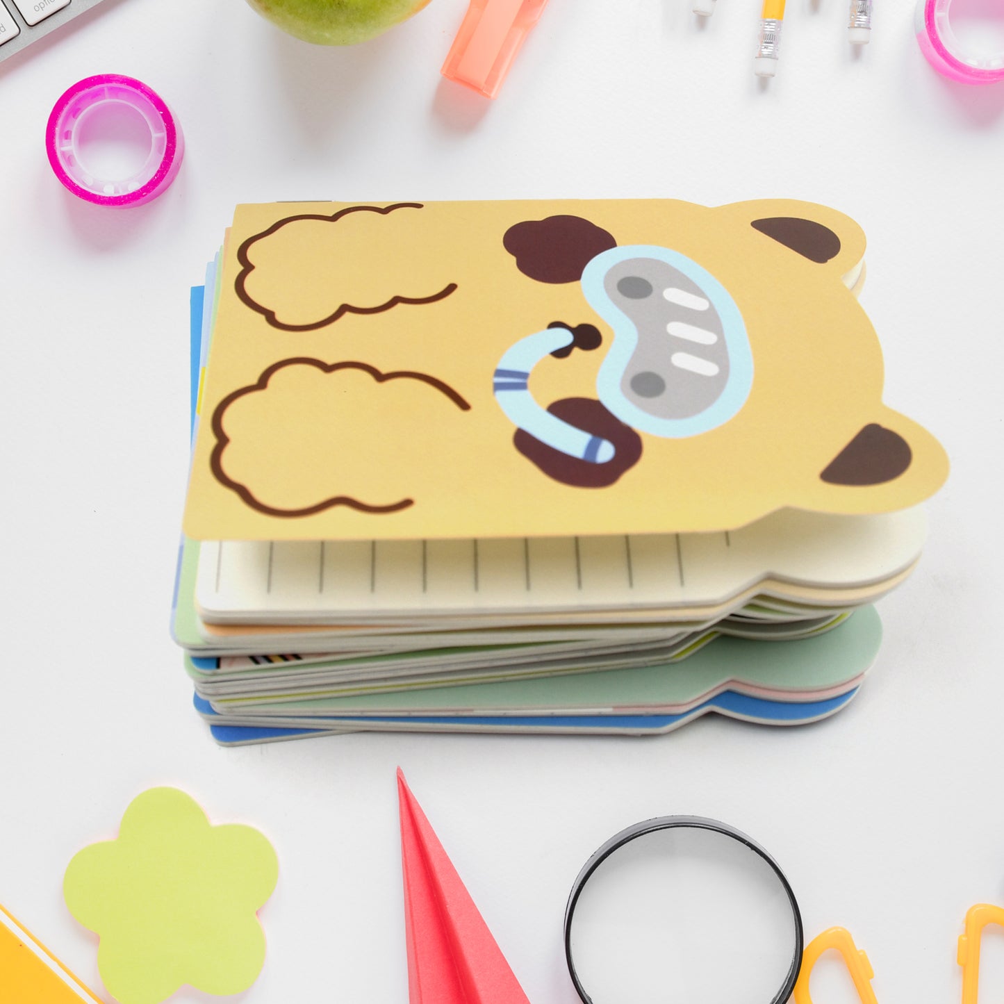 Compact Cartoon Memo Notepad (120x85mm)