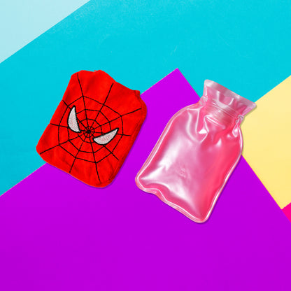 Pain Relief Hot Water Bag with Spiderman Cover