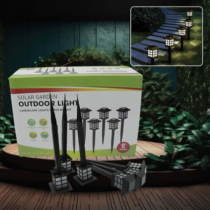 Long-Lasting LED Solar Garden Lights – 6 Pcs