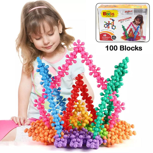 Star Shaped Interlocking Blocks – 100 Pieces