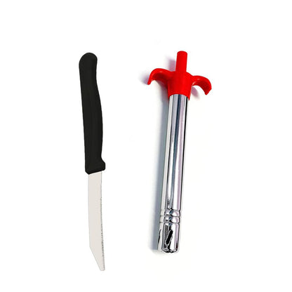 Stainless Steel Gas Lighter with Knife