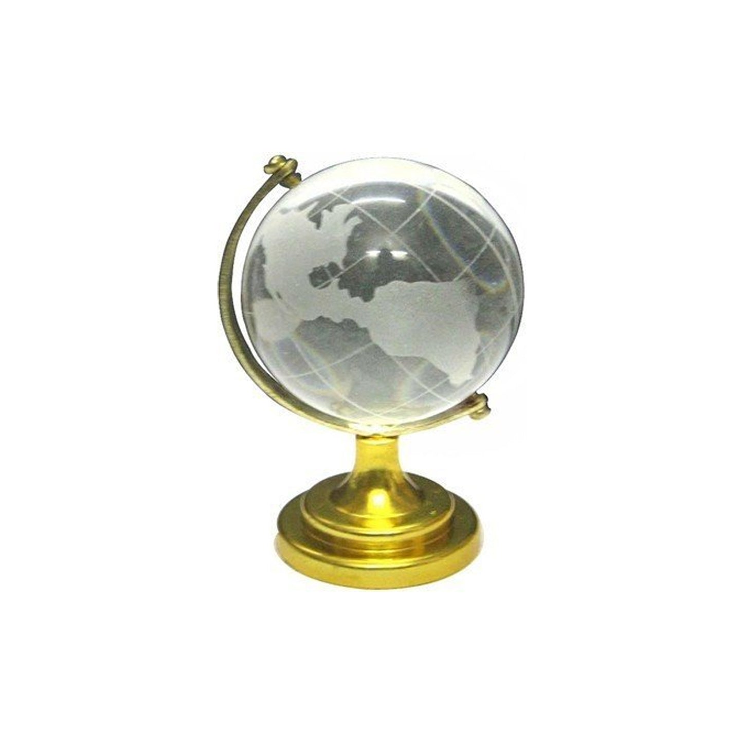 Crystal Globe with Golden Stand (50mm)