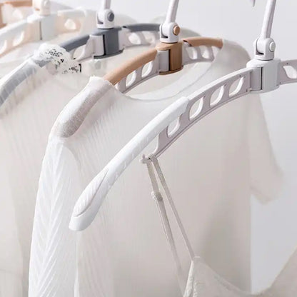 Foldable 360° Clothes Hanger for Drying & Travel