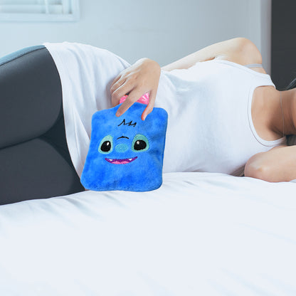 6512 Blue Stitch Small Hot Water Bag With Cover For Pain Relief Neck Shoulder Pain And Hand Feet Warmer Menstrual Cramps.