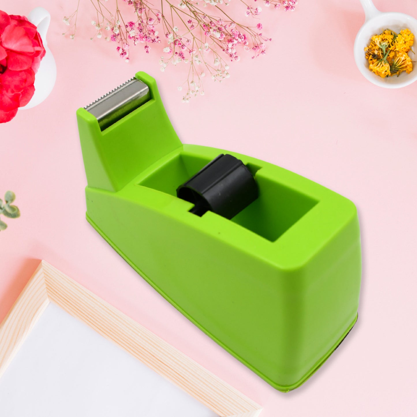 9514 Plastic Tape Dispenser Cutter For Home Office Use Tape Dispenser For Stationary Tape Cutter Packaging Tape School Supplies (1 Pc  515 Gm)