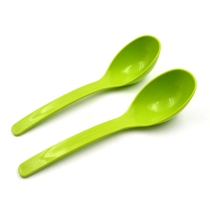 5724 Plastic Spoon Kitchen Multipurpose Serving Ladle For Frying Serving Turner Curry Ladle Serving Rice Spoon Used While Eating And Serving Food Stuffs Etc (2 Pcs Set  10 Inch )