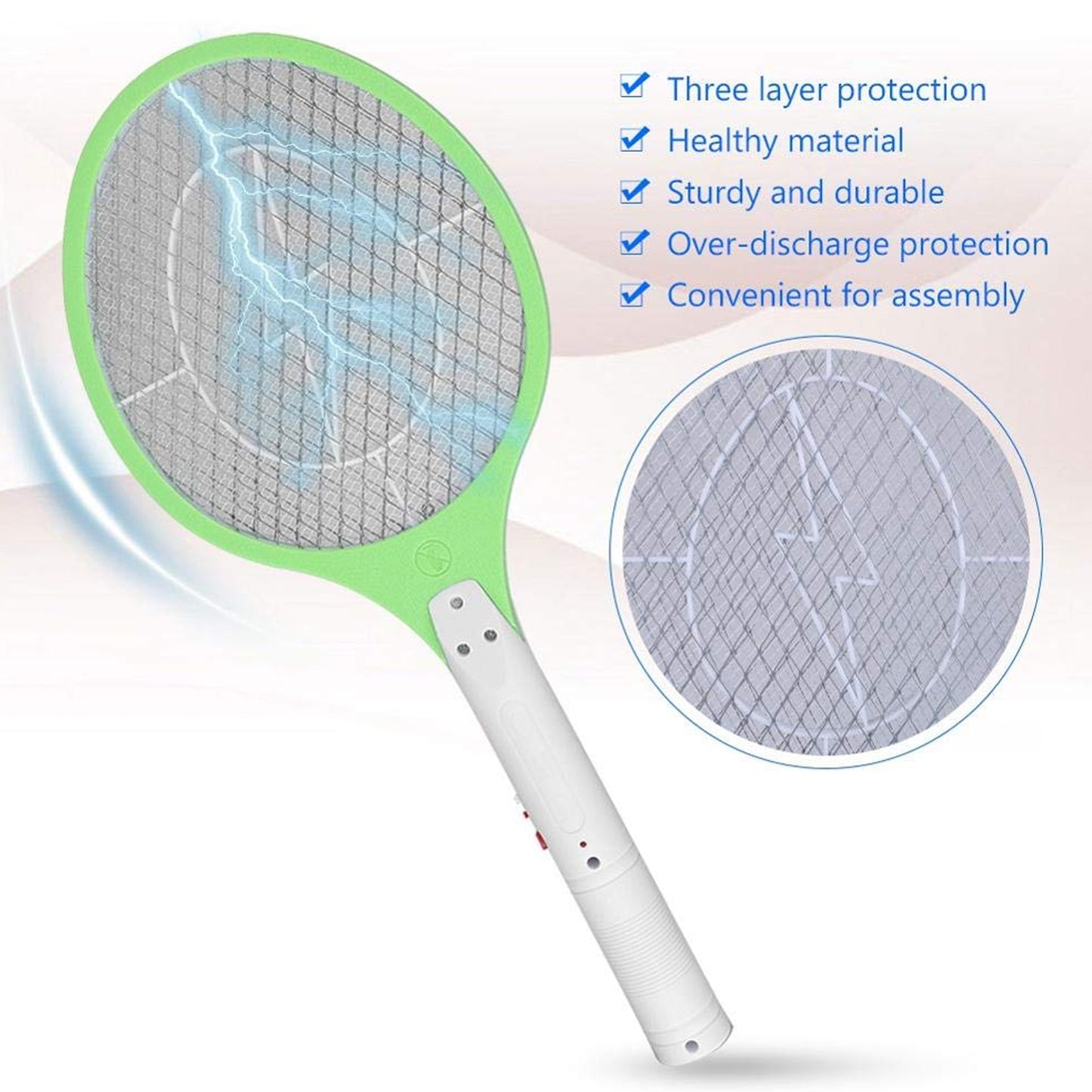 1732 Mosquito Killer Racket Rechargeable Handheld Electric Fly Swatter Mosquito Killer Racket Bat Electric Insect Killer (Quality Assured)