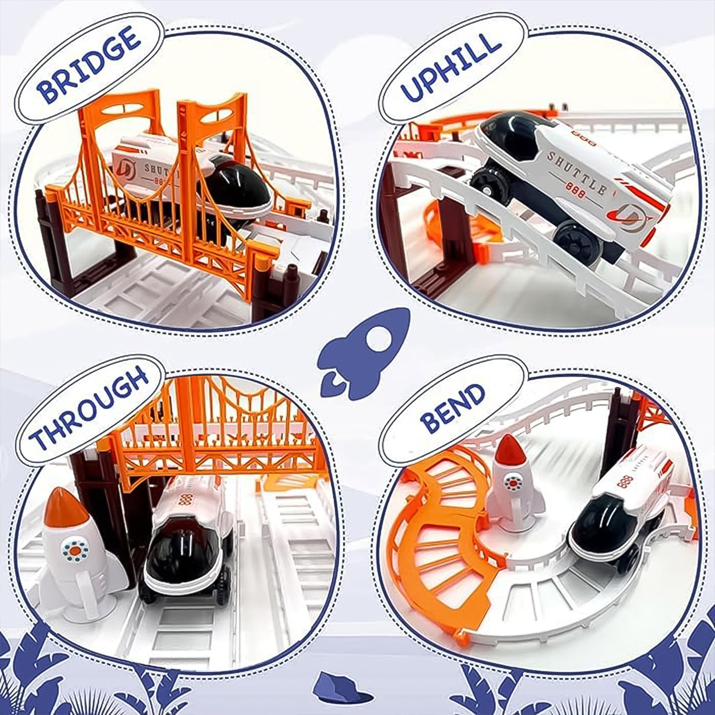 Space-Themed Race Track Toy Set