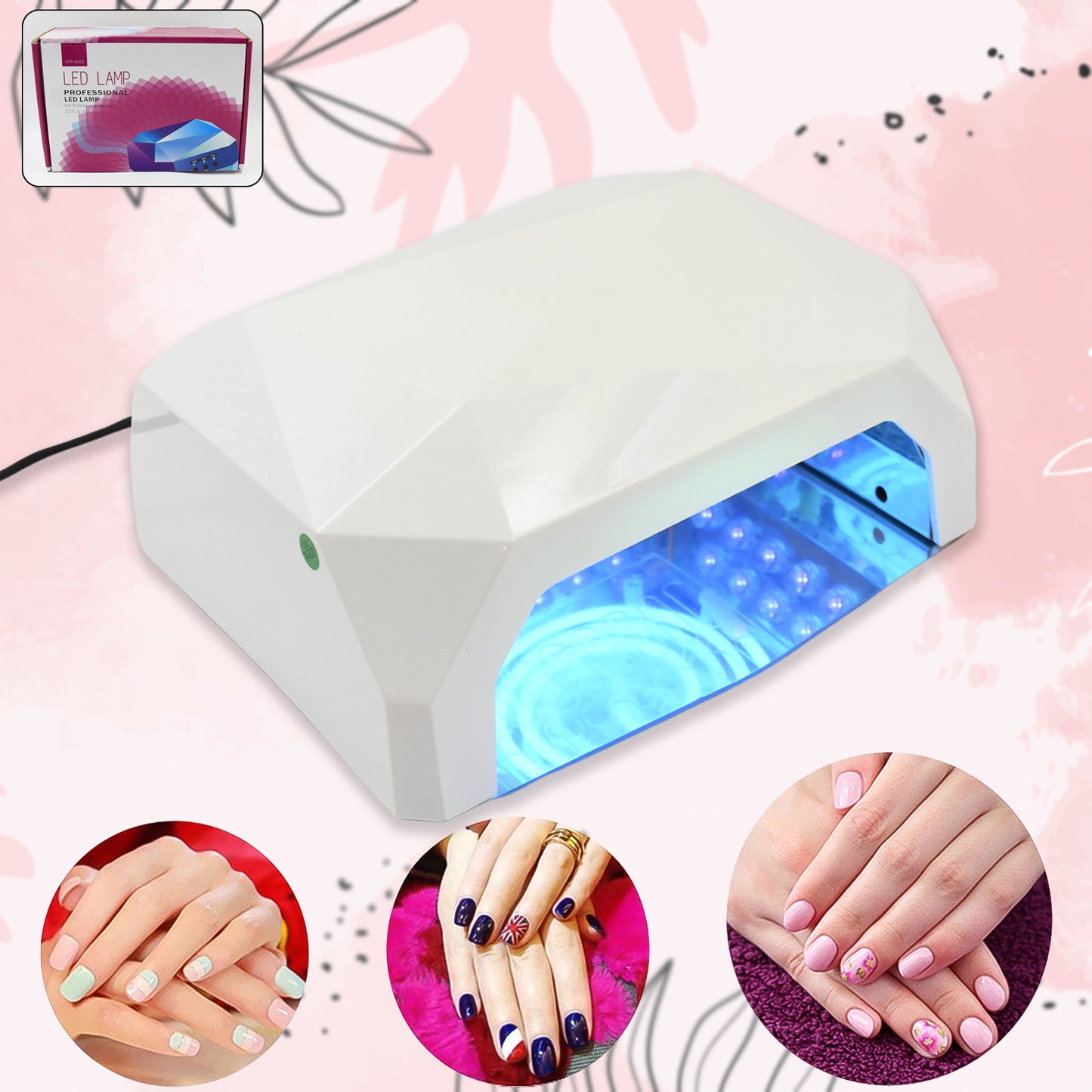 18w Led Uv Lamp Nail Dryer Gel Nail Lamp Nail Polish Curing Lamp (1 Pc)