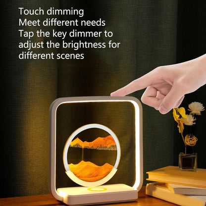 Wireless Charging LED Light with 3D Quicksand Effect