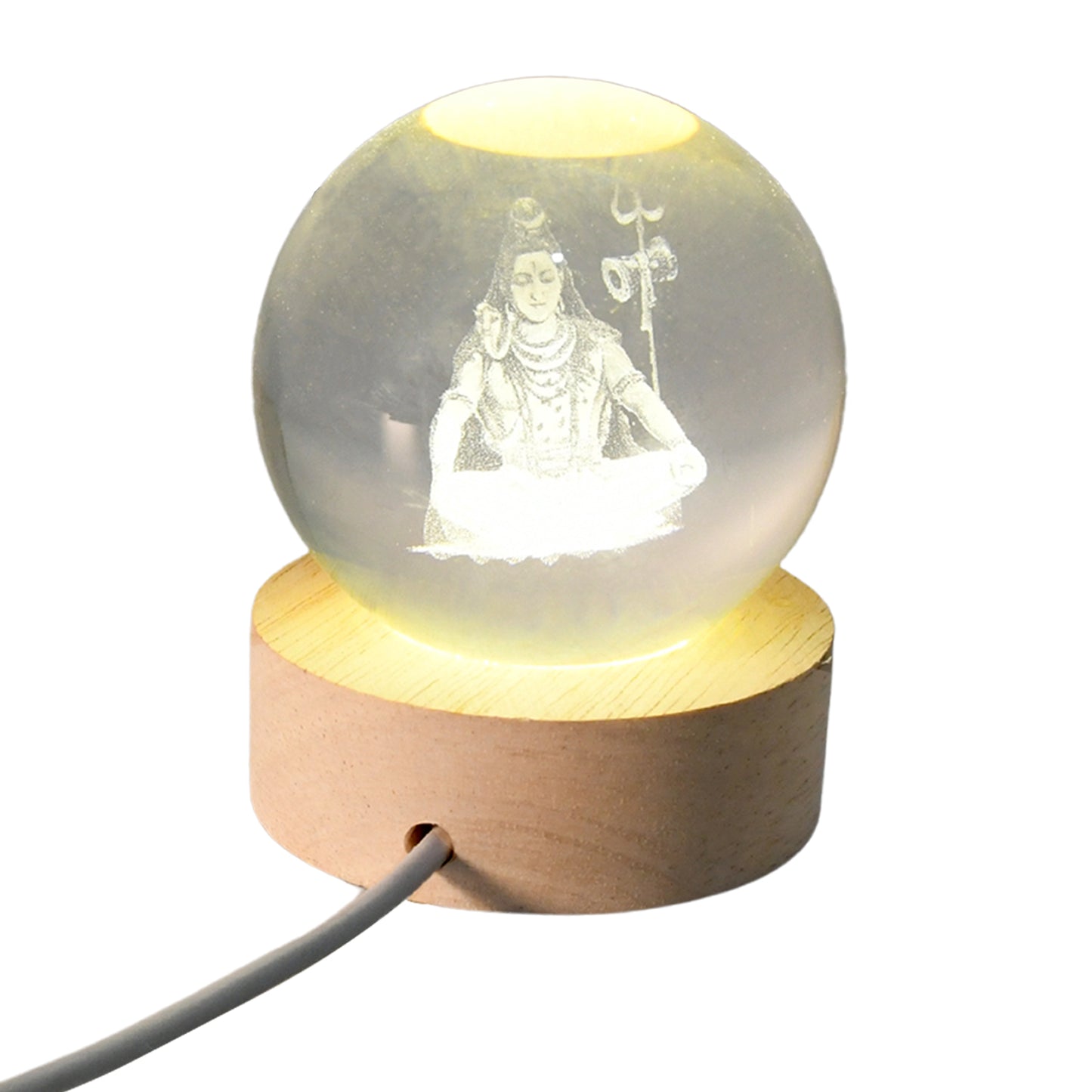 "3D Crystal Shiva Night Lamp - Elegant Home Décor & Gift"