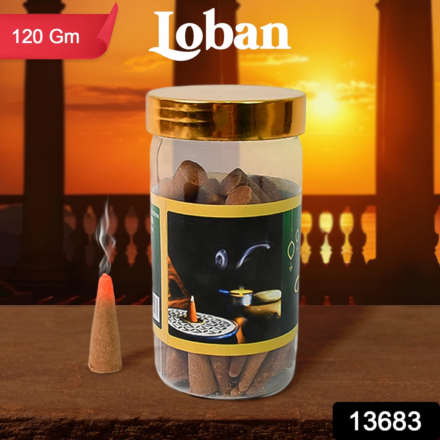 Loban Dhoop Cones Premium Loban Dhoop Spritual Vibes Charcoal Free (120g)