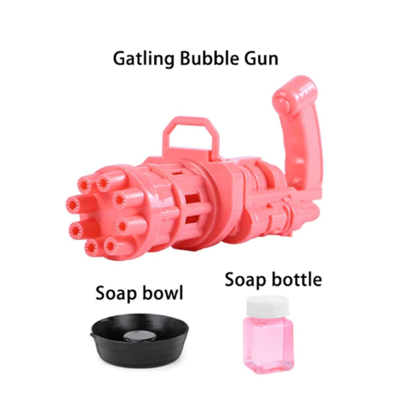 Kids' 8-Hole Battery Bubble Gun Toy