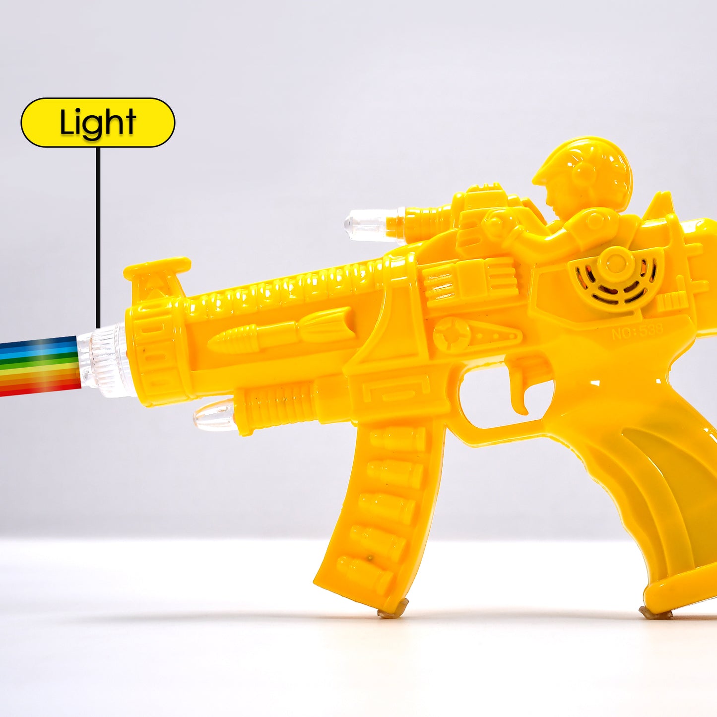 Transparent Glow Gear Toy Gun with Lights