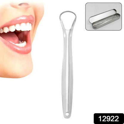 Stainless Steel Tongue Scraper Tongue Cleaners (1pc With Metal Case)