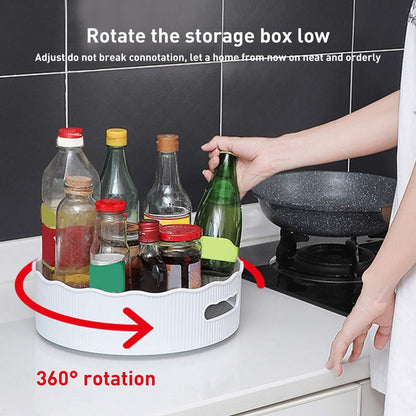 2939 360 Degree Rotating Kitchen Organizer Trolley For Storage  Revolving Tray  Turntable Dining Table Organizer