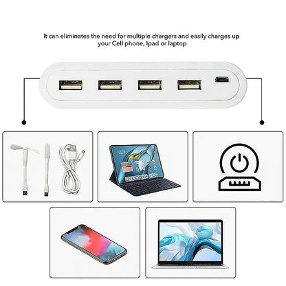 4-in-1 USB Hub for Devices & Charging