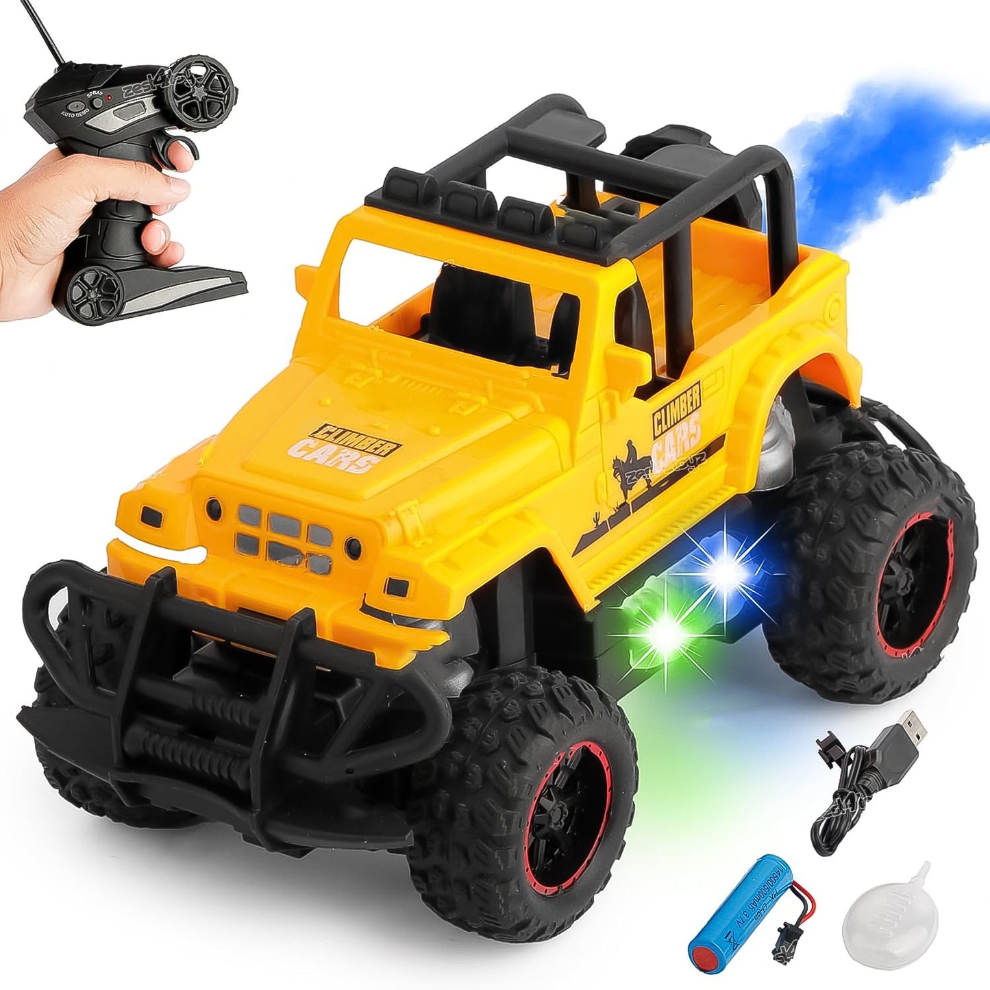 Off-Road Mist Spray Car Toy for Kids – Colorful Effects