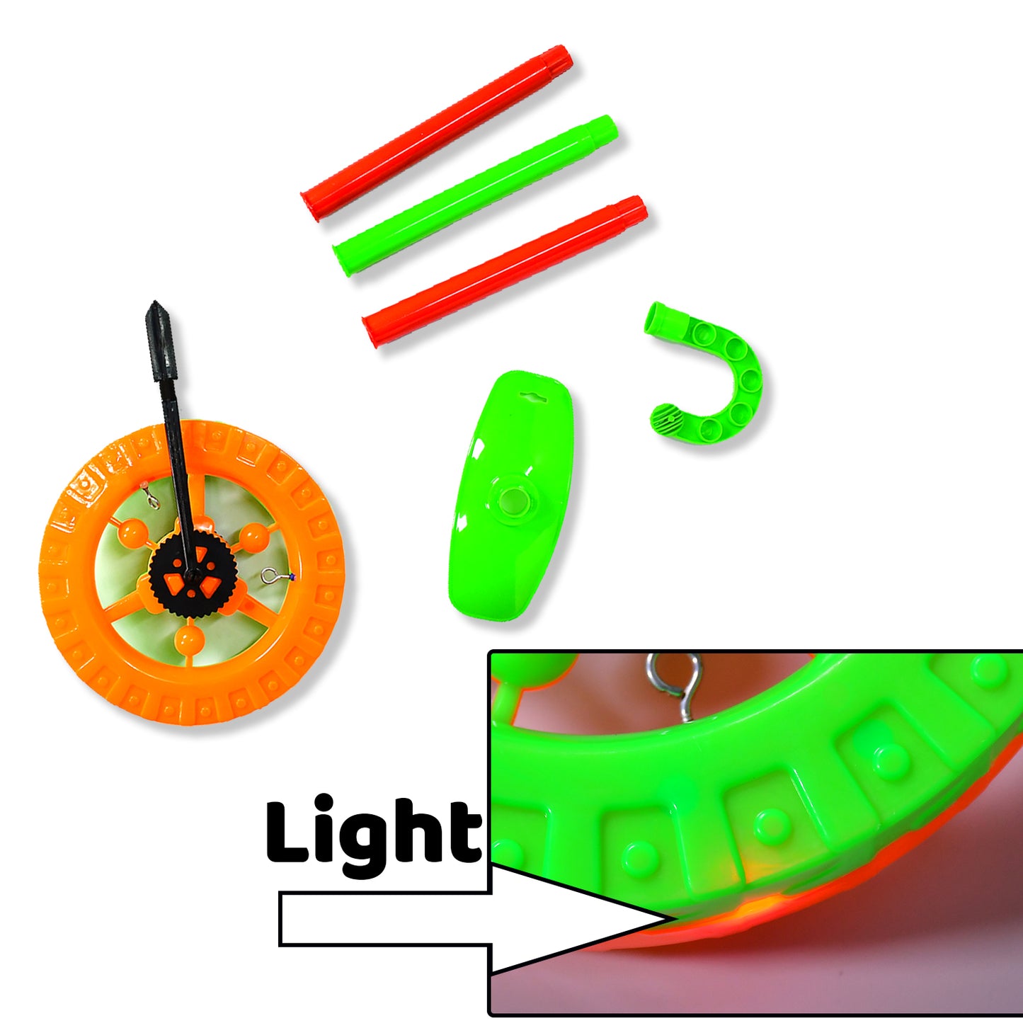 Push Toy with Handle & Glowing Wheels for Kids