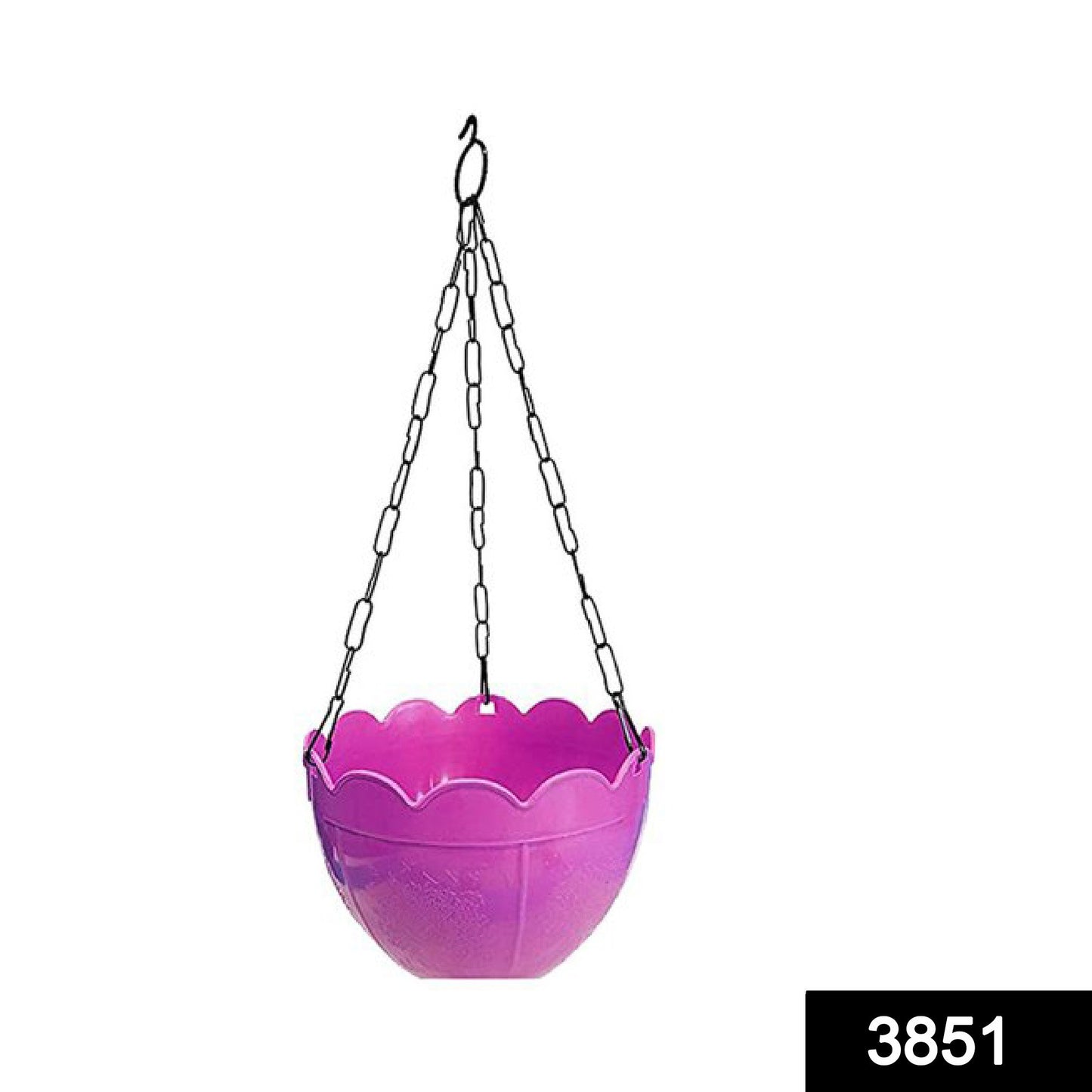 3851 Flower Pot Plant With Hanging Chain For Houseplants Garden Balcony Decoration