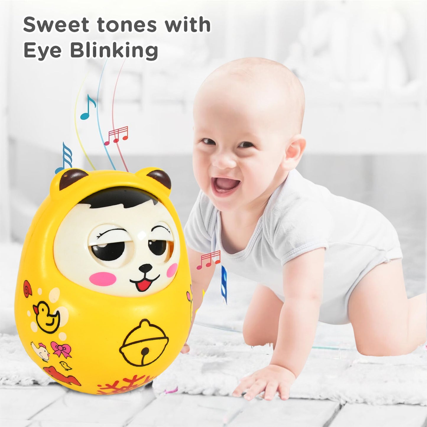 Musical Roly Poly Wobbling Toy for Babies