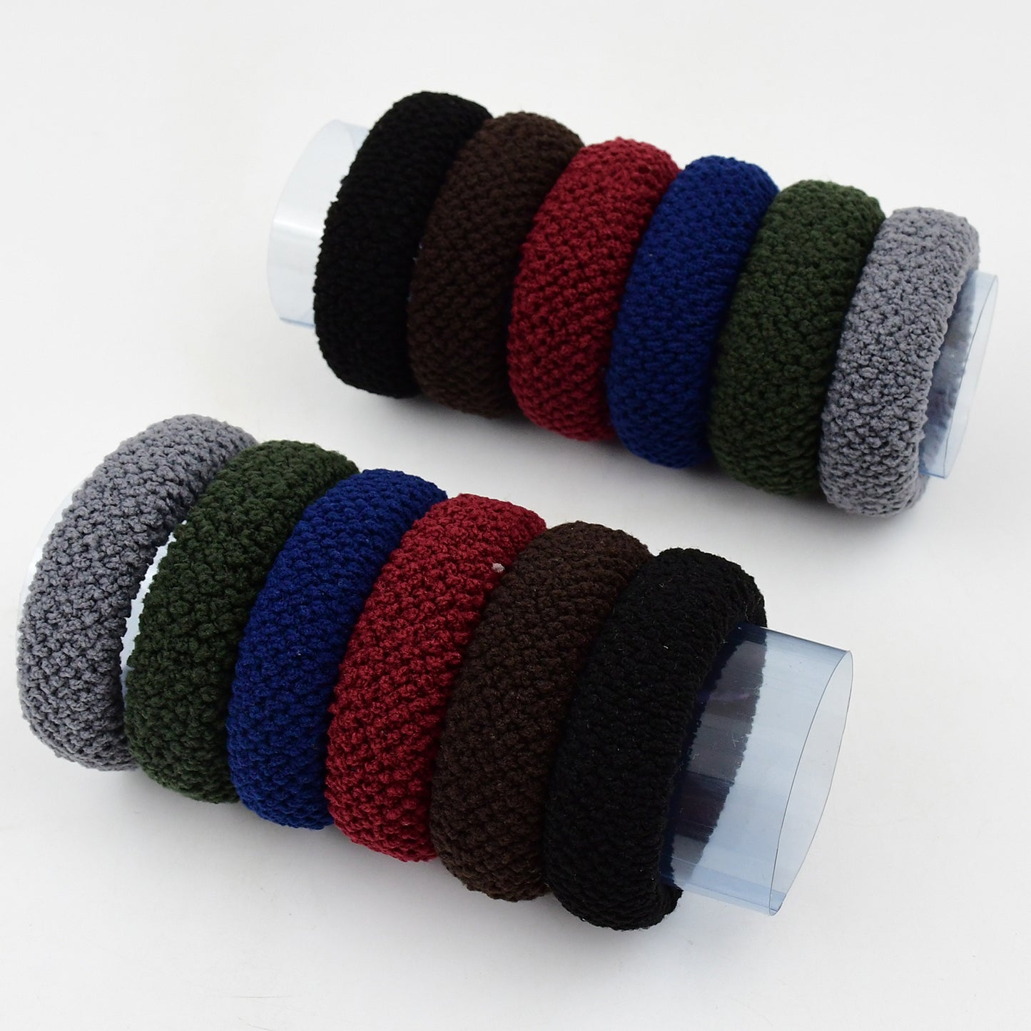 Tyre Shape Hair Rubber Bands Pack Of 12 (Multicolour)