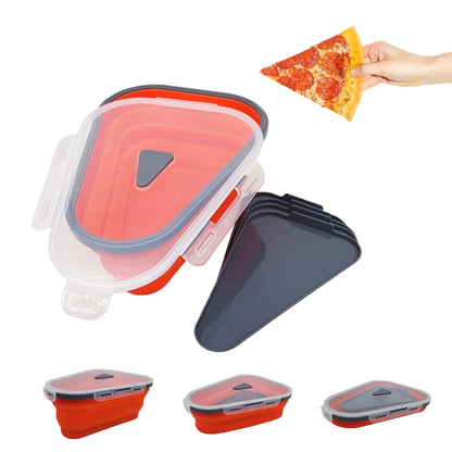 Adjustable Silicone Pizza Box & 5 Serving Trays