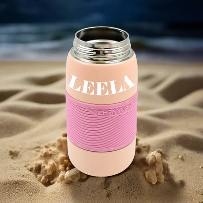 Customize Insulated Stainless Steel Bottle With Rubber Grip (420 Ml)