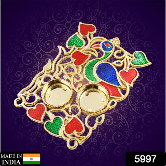 5997 Designer Rakhi Mere Bhaiya With Roli Tikka Peacock Designe Square Plate For Kumkum Thali Holder Pooja Return Gift Brotherbhaibhabhisisterfamily Rakhi For Rakshabandhan