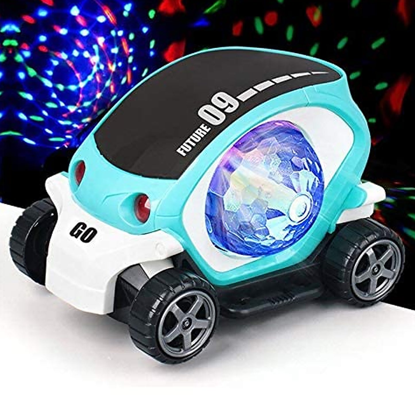 360° Rotating Stunt Car with Lights & Music