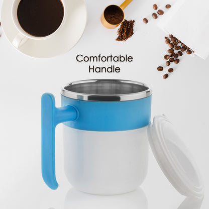 5767 Stainless Steel Lid Cover Hot Coffeetea Mug Hot Insulated Double Wall Stainless Steel Coffee And Milk Cup With Lid - Coffee Cup (1 Pc )