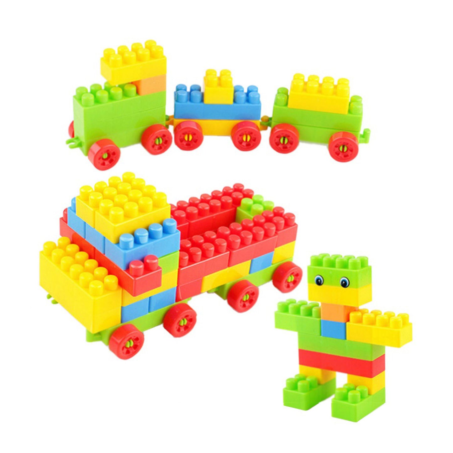 Multicolor Building Blocks Set for Kids – 60 Bricks