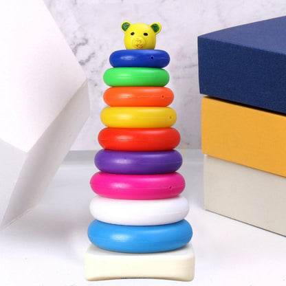 Colorful Teddy Stacking Ring Toy for Babies (9 pcs)