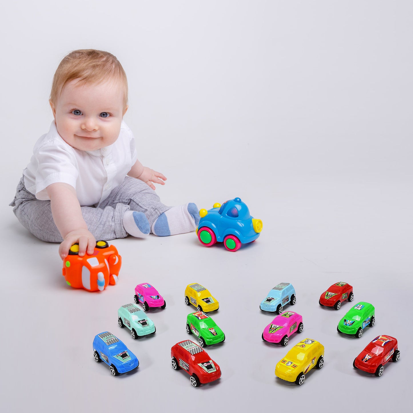 Multicolor Super Racer Toy Cars for Kids (12pcs)