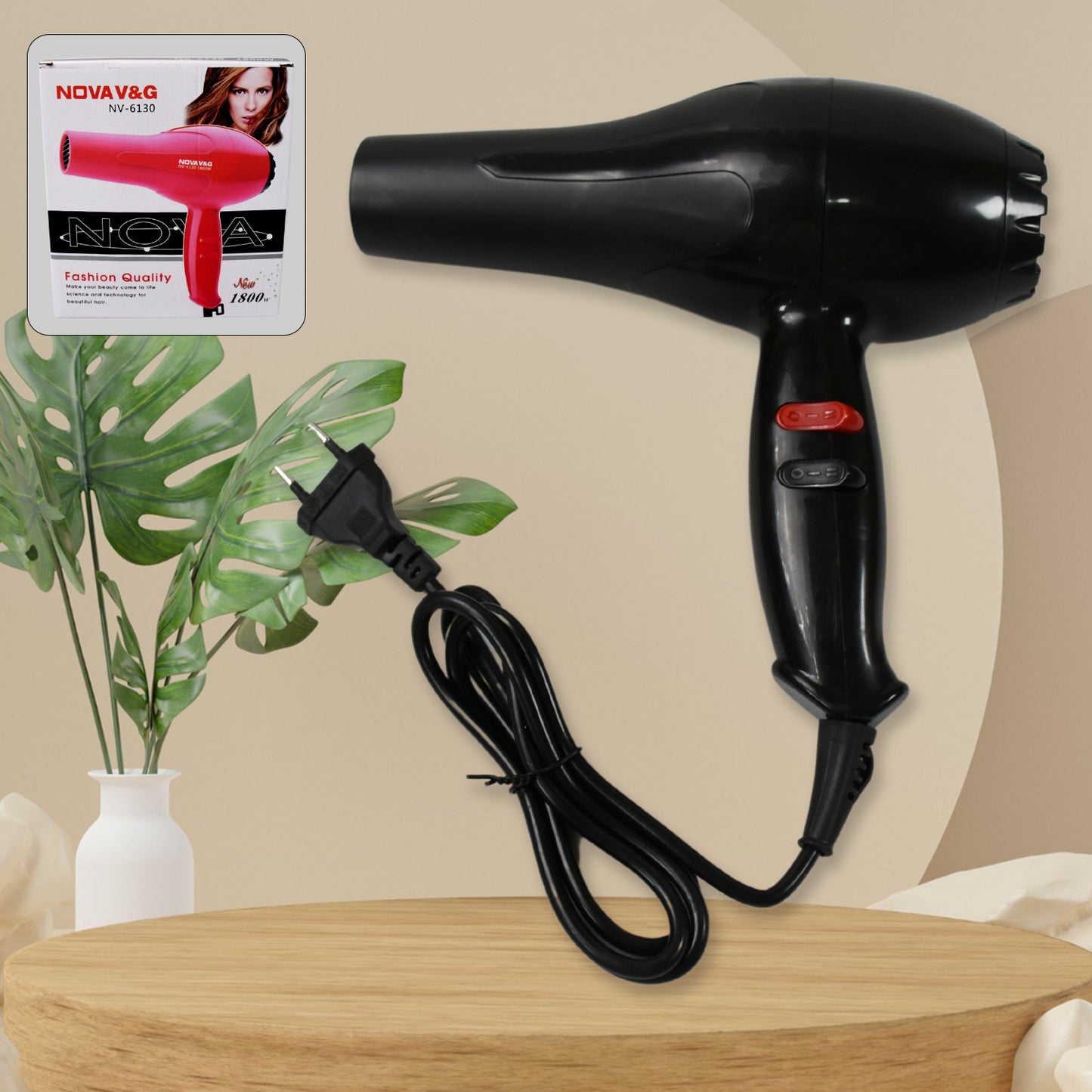 1800W Professional Hair Dryer – 2 Speed Settings