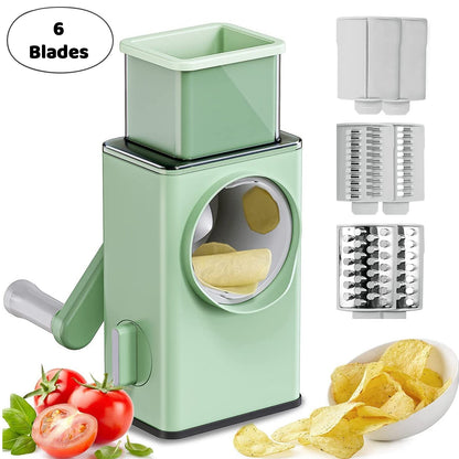 5775 Stainless Steel Vegetable Chopper Veg Chopper And Dicer With 6 Blades  Brush Kitchen Multifunctional Mandoline Vegetable Slicer For Veggies Onion Garlic Potatoes Fruits Cookie Oreo Vegetable Cutter Stable Suction Base For Home Kitchen