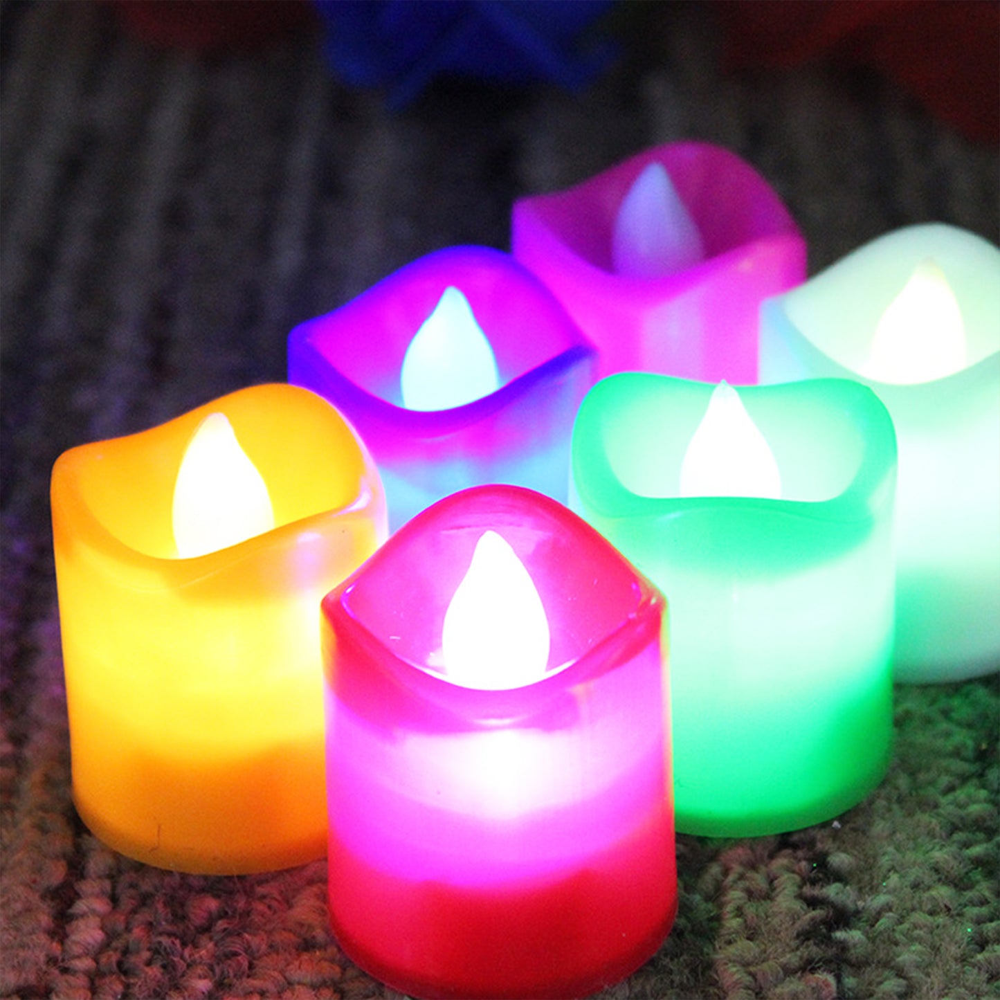 6429 10pcs Festival Decorative - Led Tealight Candles  Battery Operated Candle Ideal For Party.