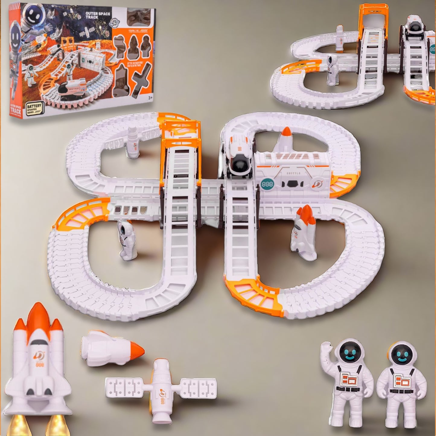 Space-Themed Race Track Toy Set