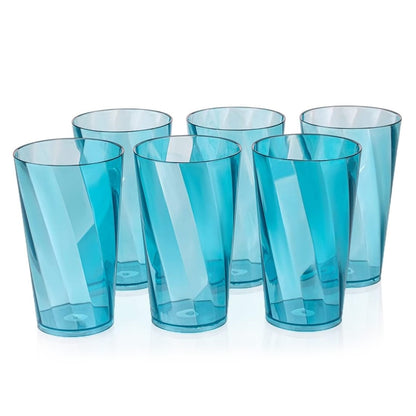 Square Highball Drinking Glasses (300ml, Set of 6)