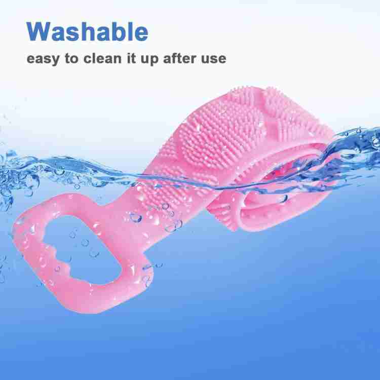 7274 Low Quality Bath Body Brush Towel Eco-friendly Back Scrubber Shower Brush Silicone Bath Body Brush Towel Body Cleaning Bathroom Shower Strap