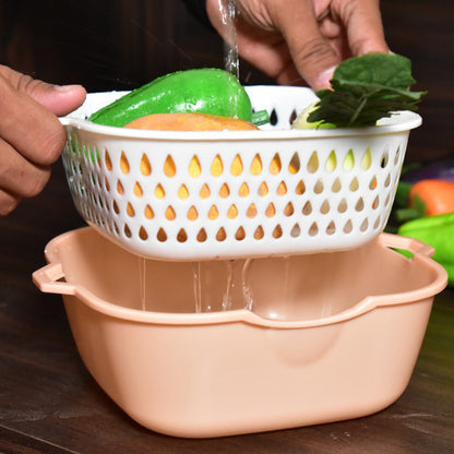 2-in-1 Rinse & Drain Basket.