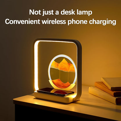 Wireless Charging LED Light with 3D Quicksand Effect